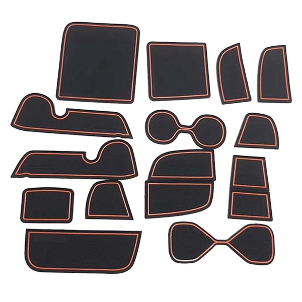 15pcs Gate Slot Pad For -v Vezel 2021 2022 Accessories Interior Non-slip Anti Dust Cup Holder Inser