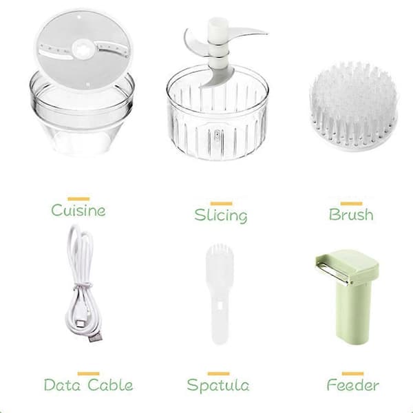 4-i-1 Håndholdt Foodprocessor Multifunktionel Madhakker Køkkenredskab