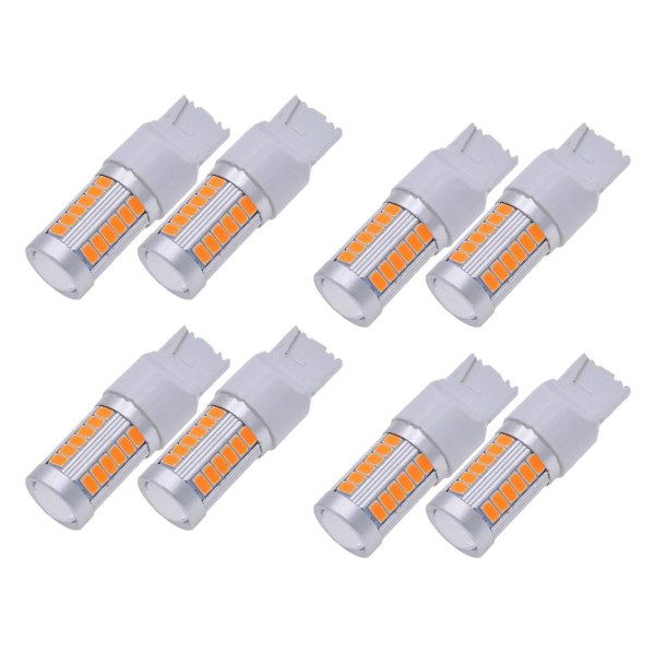 7440, T20 LED-pærer Amber Yellow 900 Lumen Super Lys Blinklys Lys Bremsestopp Parkeringslys