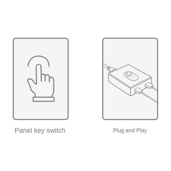 Usb 2.0 Kvm Switch 1x2/2x1 Switch Switcher Usb Splitter Delt Kontroller Til Bærbar Computer Udskrivning