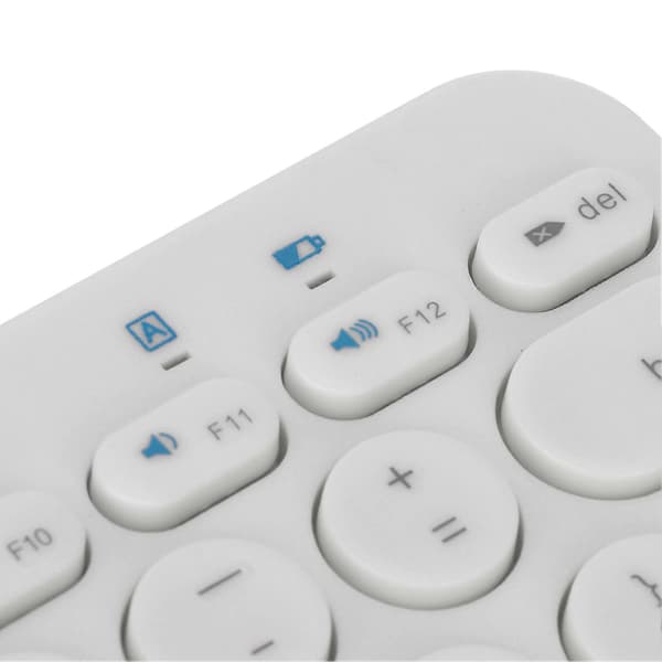 78 Tasters Trådløst Tastatur Bluetooth 5.0 Programmerbart Ergonomisk Laptop Tastatur til Windows til IOS til Android Hvid YEMMA