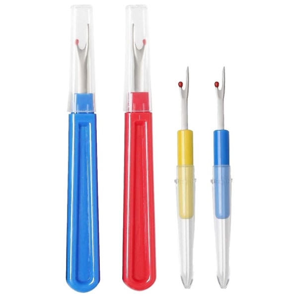 4-piece Seam Ripper Kit, 2 Sizes Of Plastic Sewing Needle Thread Take-up Tool For Opening Seams And