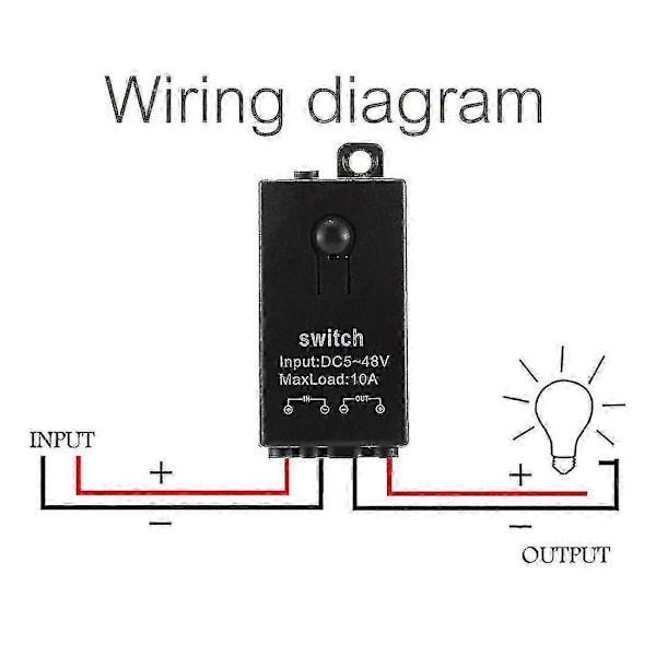 WJTG 433MHz Langaton Kaukosäädinkytkin, DC12V/24V/48V/72V 40A Rele RF-kytkin 100M Pitkän Kantaman Kaukosäätimellä