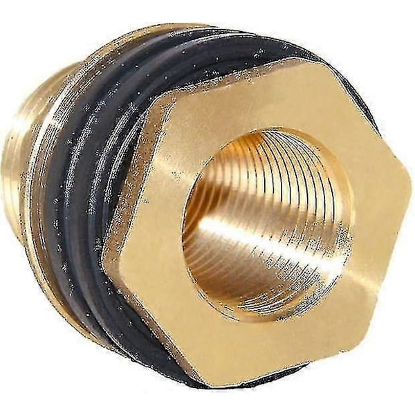 1\" Hon 1-1/4\" Han Solid Mässing Vattentank Koppling Bulkhead Tankbeslag