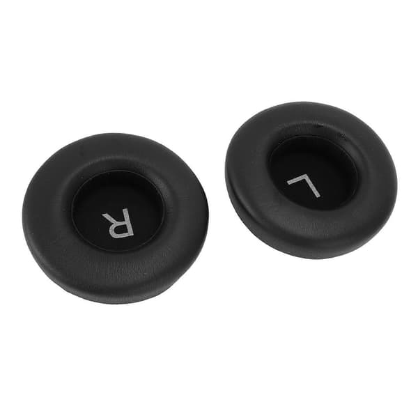 1 par headset ørepuder PU læder blød svamp tykke fleksible glatte ørepuder til headset reparation udskiftning sort