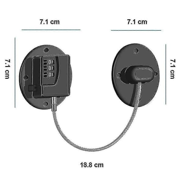 2-pack Kylskåpslås - Kraftigt Kombinationslås för Kylskåp