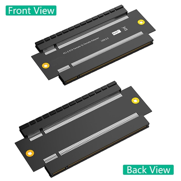 PCI-e X16 Hun-Til-Hun Adapter Stikforbindelse PCI Express 3.0 16x Til 16x Forlænger Riser Konverter PC