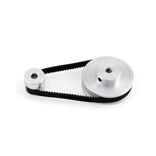 2 GT2 Synkrone Hjulsett for 3D-printer, 20 & 60 Tenner Boring 5 mm Aluminium Timing Pulley og Lengde 200 mm Bredde 6 mm Belte