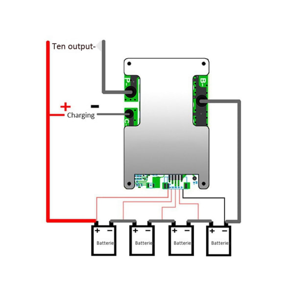 2x 4s 12v 100a Bms litiumakkulaturin suojalevy, jossa on power akun tasapainoa parantava PCB