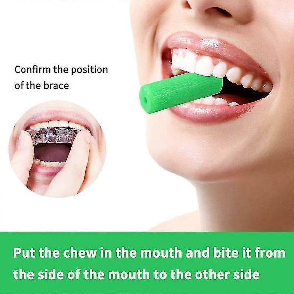Aligner Chewies för skenor, dentala tuggar för tänder, 3 st Mint .SFYGV