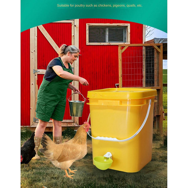 15 stk Kyllingvanner Automatisk drikkebeholder Plast Fjærkre Vann Drikkekopper Fjærkre Farm Animal Sup