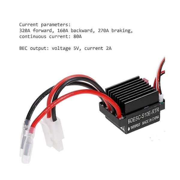 RC & Båt R/C Hobby 6-12V Børstet Motor Hastighetskontroller ESC 320A Børstet Motor Hastighetskontroller fo