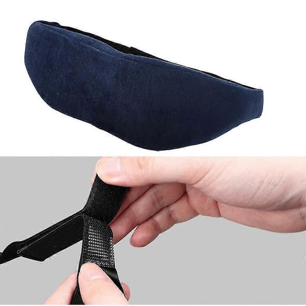 Mörkläggande 3D Memory Foam Sovmask Flyg Lunchrast