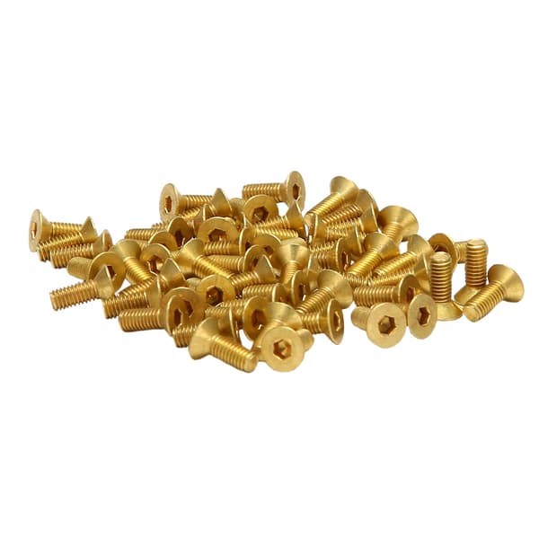 50 st Flat Socket Head Cap Screws Ren Koppar M3 Skruvar (m3 X 8)