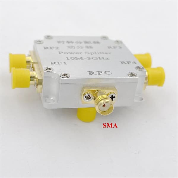 SMA RF Power Splitter Én Til Fire 10M-3G Clock Splitter Multifunktionel Praktisk Power Splitter