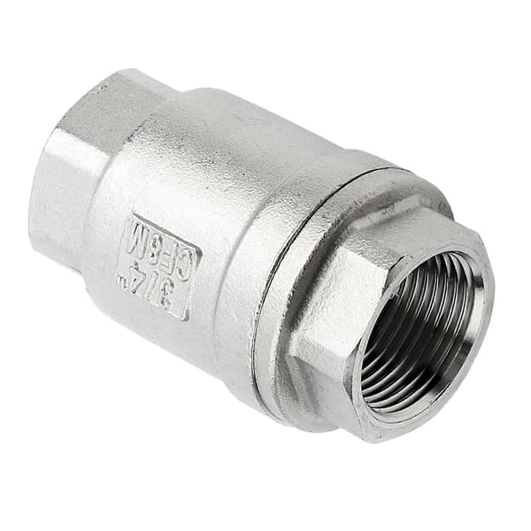 3/4\" hungevind inline fjeder kontraventil rustfrit stål vertikal ventil WOG 1000