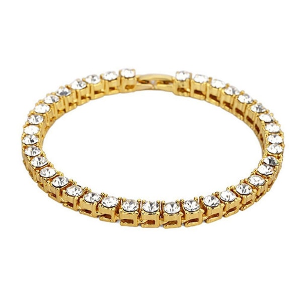 Mænds Armbånd Guld Farve Kæde Bling Armbånd 20cm/8inch