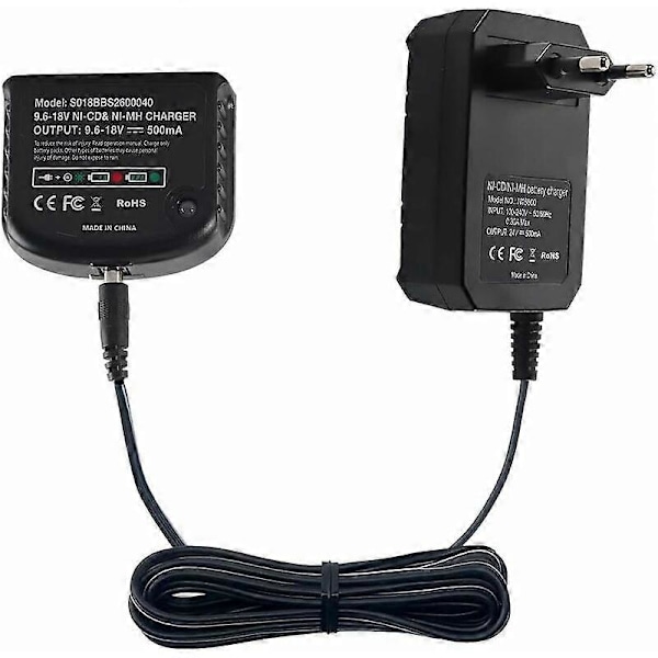 Erstatningsoplader Kompatibel med 9.6V 12V 14.4V 18V Nicad Nimh Batteri HPB18-OPE HPB18 HPB14 HPB12 HPB96 244760-00 A1718 FSB18