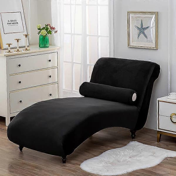 Velour Loungesofa Høj Stretch Sort