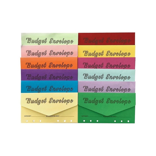 Käteiskirjekuoret budjetointia varten, budjetin sidontakirjekuoret kuluseurannan budjettiarkeilla, budjettia varten