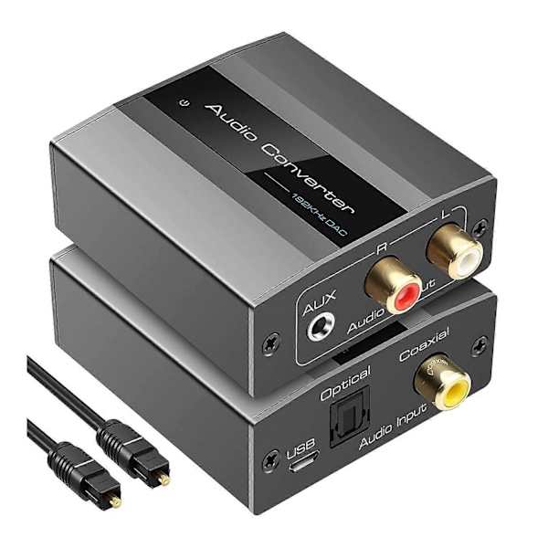 Optisk til RCA Konverter Audio Konverter Digital til Analog Audio Koaksial til RCA Adapter 3.5mm AUX m