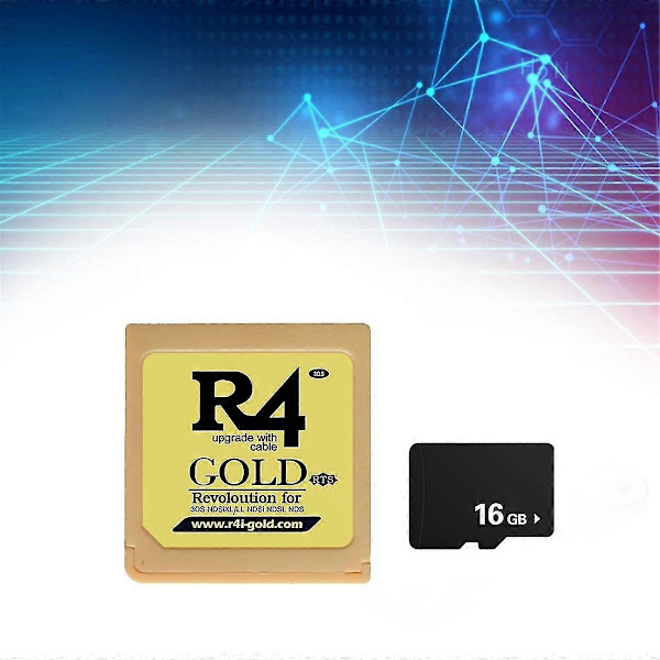 Kompatibel med R4 Spelkort Spelkort R4i Gold Burning Card Revoloution+16G Minneskort kompatibelt med NDSiXL/LL NDSi NDSL