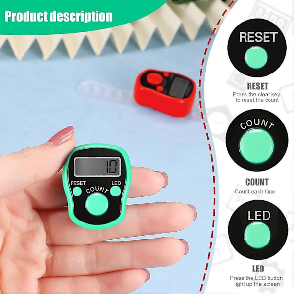 Finger Counter - 5-cifret elektronisk tæller med LED-display
