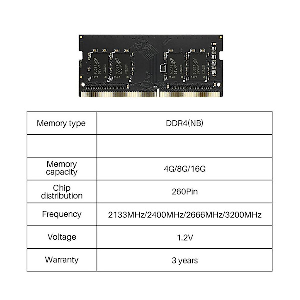 Bærbar 4gb/8gb/16gb Pc19200 Ddr4 2400mhz So-dimm Hukommelse Laptop Notebook Ram