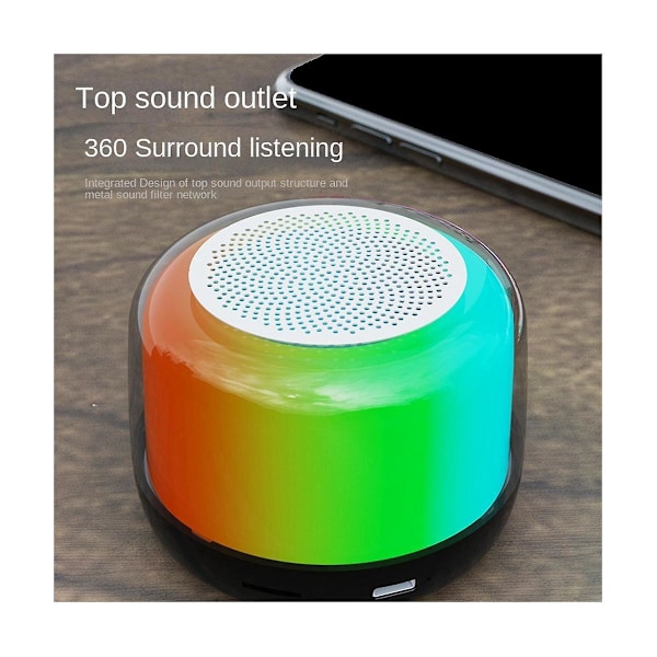 Bluetooth 5.2 Datorhögtalare Bluetooth-högtalare Bluetooth-högtalare Andningslampa Transparent Lapt
