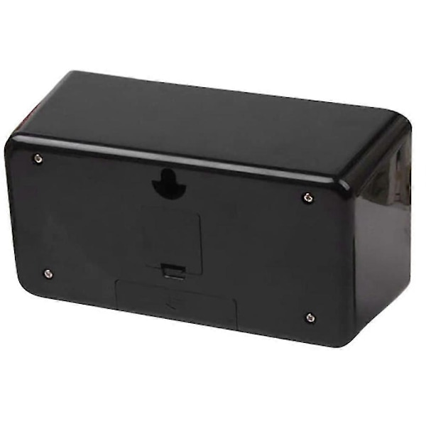 Automatisk Flip Ur, klassisk Retro Ur, digitalt Bord Side Ur, til Familie Soveværelse (sort, 1 stk)