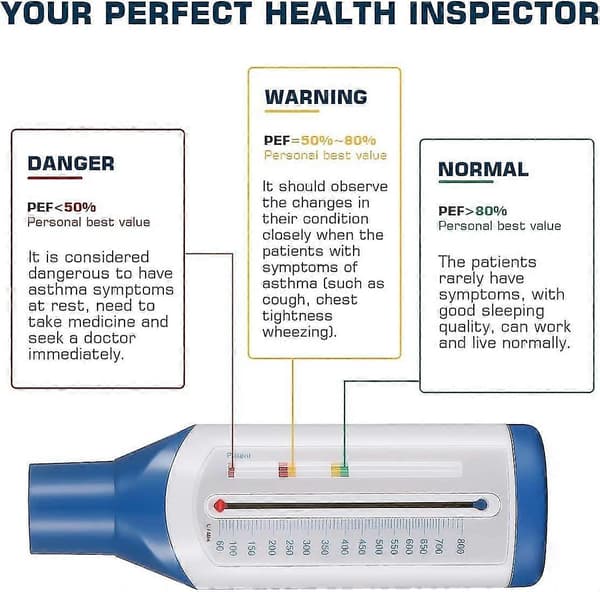 Personlig spirometer peak flow-måler for lungefunksjonstesting - ekspiratorisk flow-måler - spirometrienhet