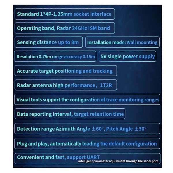 Rd-03D 24G Multi-Target Human Motion Trajectory Lokalisering og Radar Modul On-Board PCB