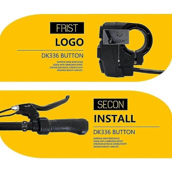 3-i-1 E-sykkel Frontlykt Blinklys Horn Brytere Enkle og Effektive Brytere Abs/BL