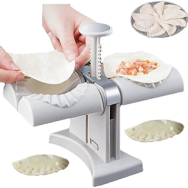 Dumpling Maker, Dubbelhuvud Automatisk Dumpling Maker Form för Hushåll, Empanada Press Ravioli Form Kök