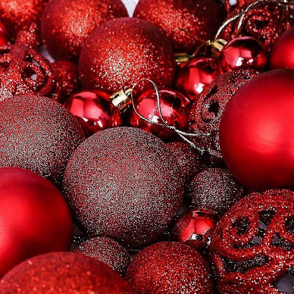 Julgranskula i plast, dekoration hänge (blå) 100 stycken