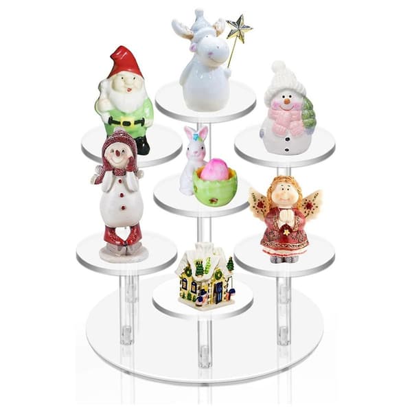 Julepynt Stativ 7 Kolonner Akryl Transparent Stativ For Cupcakes, Smykker D