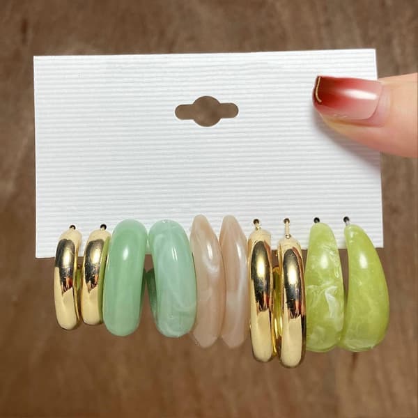15 Par Hoopörhängen Set Boho Mode Statement Hoopörhängen Pack för Kvinnor Flickor Födelsedagspresenter