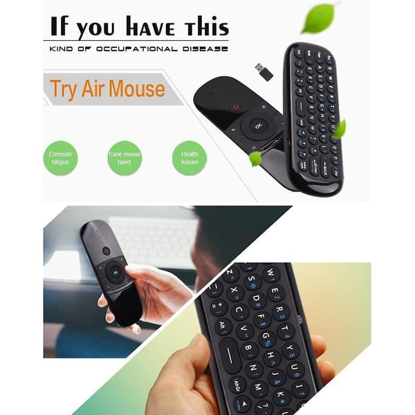 Mini Trådlöst Tangentbord Luftmus IR-Fjärrkontroll för Android TV-Box Dator