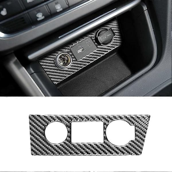 For 2015 2016 2017 2018 2019 Karbonfiber Konsoll Tennlighter Panel Trim Klistremerke Tilbehør