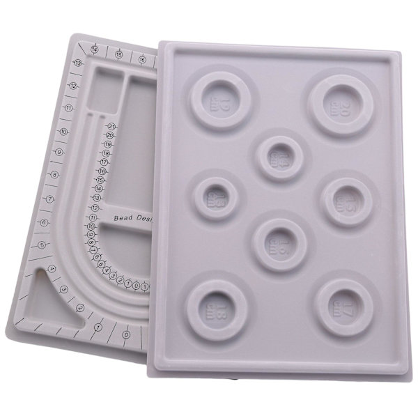 2 stk Perle Designbrett Armbånd Designbrett Flokket Perlebrett Halskjede Perling Smykkeorganisator