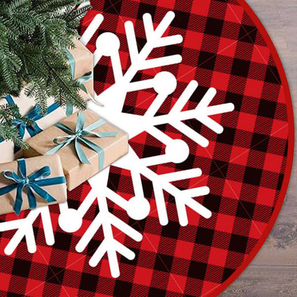Julgransprydnader Julgransmatta Tryckt Granmatta Hem Julgransdekoration