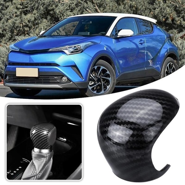 For Toyota CHR C-HR 16-19 Karbonfiber Girsjiftknotter Girsjiftstang Girsjift Dekor Deksel Trim