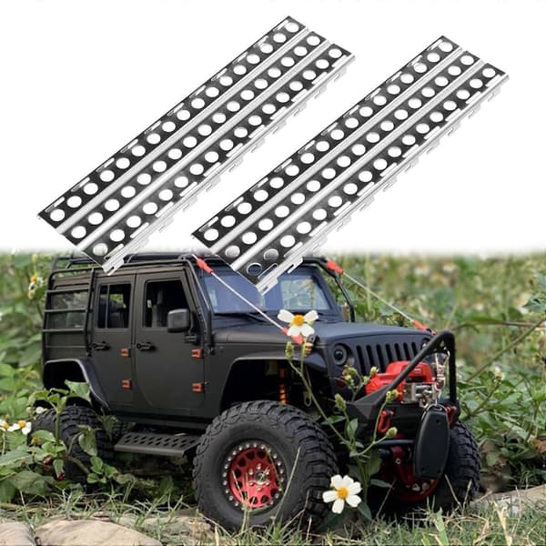 2 stk. sandplade i rustfrit stål til Axial SCX10 -4 D90 1/10 RC Crawler Car