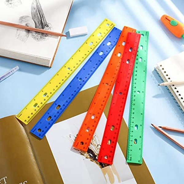 5 stykker farvelineal 5 slags farvemåleværktøjer til børneskole