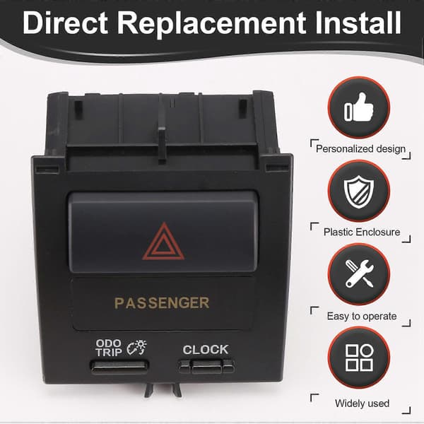 Nødknappsamling for bilens dashbord Dobbel blinkknapp Advarselslys for Vios Y