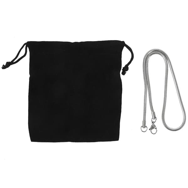 Smycke, rostfritt stål halsband, silver - Bredd 3 mm - Längd 58 cm