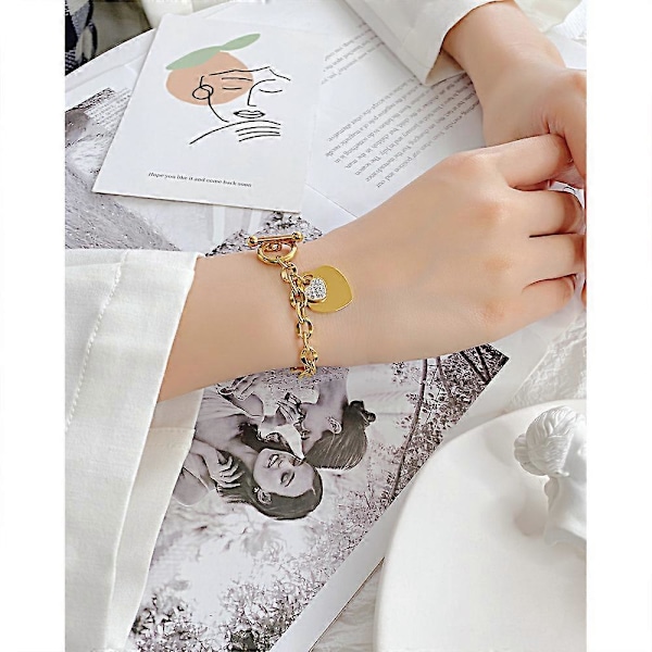 Inspirerende armbånd med citat i titaniumstål