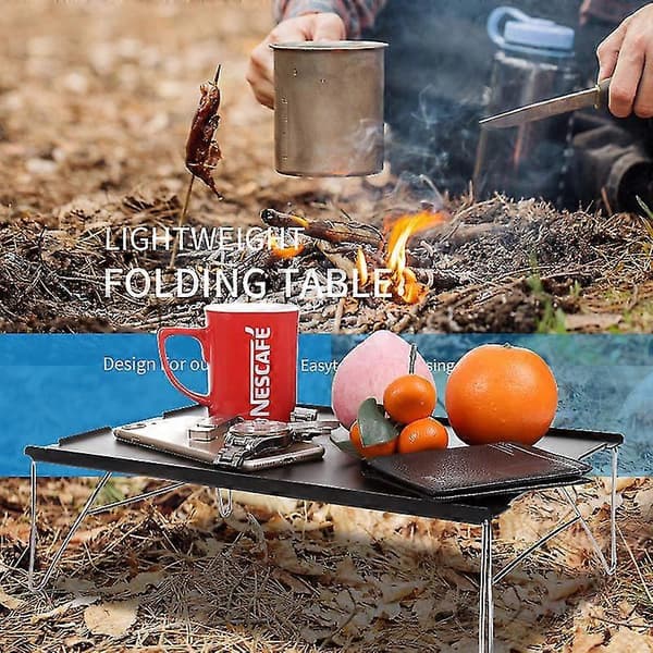 Mini Foldebord i Aluminiumlegering Bærbart til Bjergbestigning Camping Barbecue Teltbord