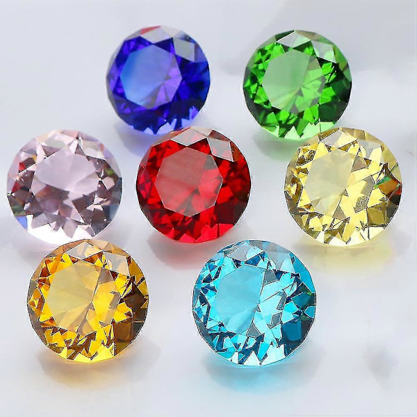60mm Konstgjorda Kristalldiamanter Dekorativ Diamantprydnad För Bröllop Hem Möhippa (grön)