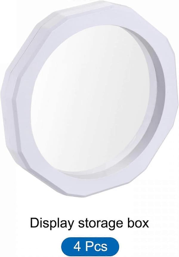 Flydende tyndfilms displayboks, ABS ramme displayholder 12,8 cm x 2 cm hvid